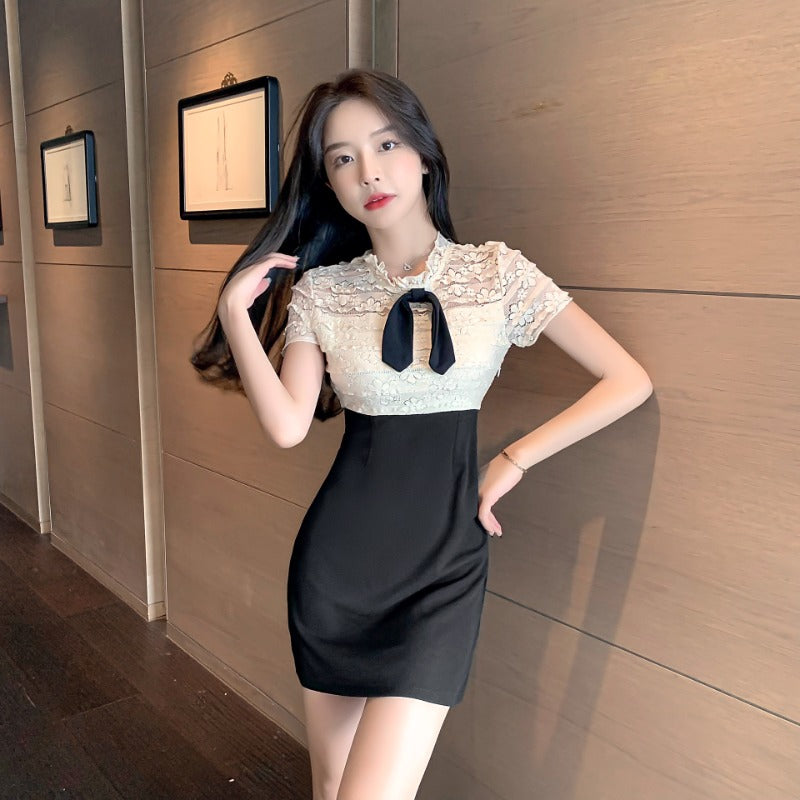 Women Maxi Dress Spring and Summer Sexy Lace Sheath Dress