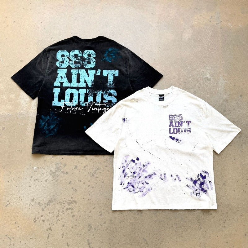 saint m t shirts s.m street graffiti style crew neck pullover short sleeve t-shirt