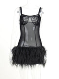 Women Dresses Knitted Suspenders Dress Spring Sexy Tight Skirt