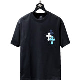 Ch hip-hop t shirts american ch heavy industry colorful leather cross contrast color short-sleeved trendyloosecasual high street