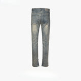MIJKO Men Vintage Pants MIJKO Women's Men's Trousers Old Slim Fit Zipper Pants Jeans