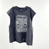 saint m t shirts s.m skull letter crewneck pullover casual tank top