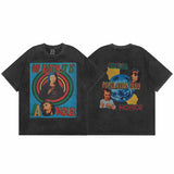 SAINT MICHAEL Vintage T Shirt Direct Spray Washing Water Old Short Sleeve