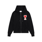 Amiaheoineloveembroidersweatshirt zipperoutwear high weight hooded couple hoodiefall and winterlong sleeves