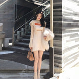 Women Maxi Dress Autumn and Winter round Neck Knitted Dress