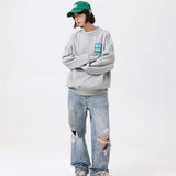 Unisex Hoodie Autumn Color Rubber Label Sweater