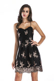 Women Evening Gown Sexy Mesh Sleeveless Sling Beads Sequins Dress