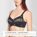 Full figure bra lace women's thin push-up