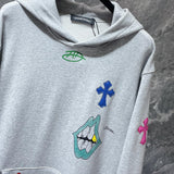 Chh Chrome Hearts Hoodie Autumn/Winter CH Classic Color Sanskrit Hand Painted Graffiti Casual Hooded Sweater