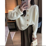 Women Knitted Cardigan Autumn Single-Breasted Knitted Coat