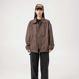 Unisex Jacket Autumn Vintage Distressed Pu Jacket