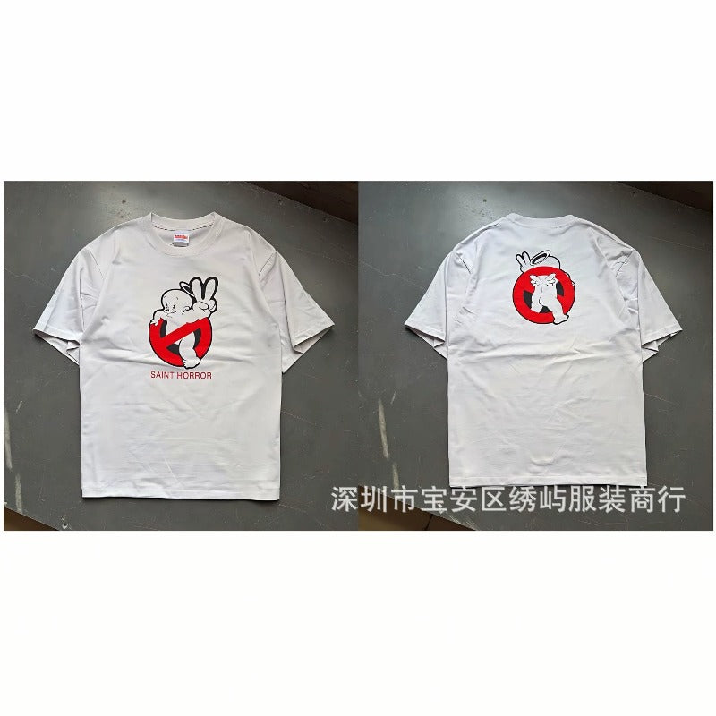 saint m t shirts s.m cartoon series graphic crewneck pullover short sleeve t-shirt