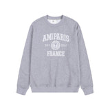 Ami aheoinesweatshirt round neck heartembroiderlooselong sleevestopscasualcouplefall and winteramerican style