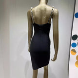 Women Dresses Summer Bandage Dress Sling Beaded Party Dress (Ont0408)