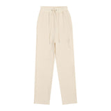 Ami aheoine heart embroidery macaron casual sweatpants - straight leg, drawstring elastic waist