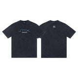 saint m t shirts s.m washed & distressed collection crew neck pullover short sleeve tee