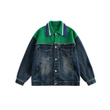 Unisex Jacket Lapel Denim Jacket