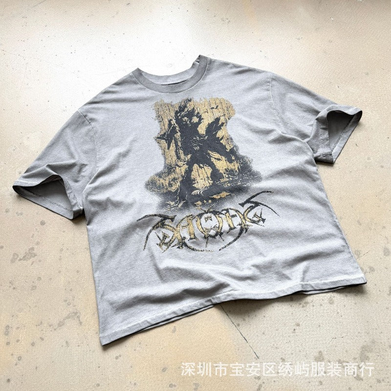 saint m t shirts s.m. rock 'n' roll ghost limited edition crew neck pullover short sleeve t-shirt