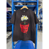 saint m t shirts s.m daisy print crew neck pullover short sleeve top