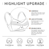 Full figure bra lace women's thin push-up