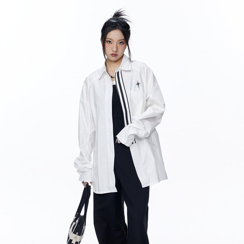 Unisex Jacket Autumn Loose Line Shirt