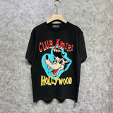 Amiri t shirts smoke gray wolf printing short sleeve