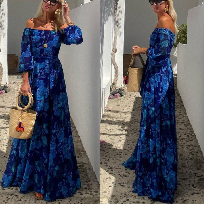 Women Dresses Sexy Print Maxi Dress (Jrm0409)