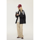 Unisex Jacket Vintage Sports Top Men's and Women's Coats Loose Casual Stand-up Collar Jacket