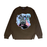 Amiri Long Sleeved Shirt Printed Trendy Pure Cotton