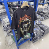 saint m t shirts s.m skull monkey graphic crew neck short sleeve tee