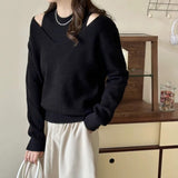 Women Knitwear Autumn Winter Sweater Two-Piece Set Sweater
