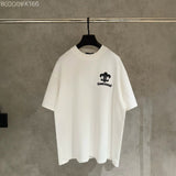 Ch hip-hop t shirts high streetch short sleeve sanskrit logoprintingloosecasualpure cotton american heavy weight short sleeve