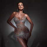 Women Dresses Sexy Party Ultra Short Tube Dress (Ont0408)