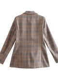 Women's Suits Loose Plaid Coat Women's Short Suit Overcoat