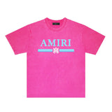 Amiri Washed Distressed T Shirt Printed Trendy Pure Cotton