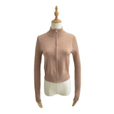 Women Sweater Knitwear Turtleneck Zipper Knitted Cardigan Coat Sweater