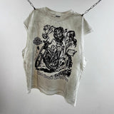 saint m t shirts s.m cartoon harley pattern crew neck pullover tank top