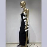 Women Dresses Sexy Bow Hollow out Long Dress Party Dress (Ont0408)