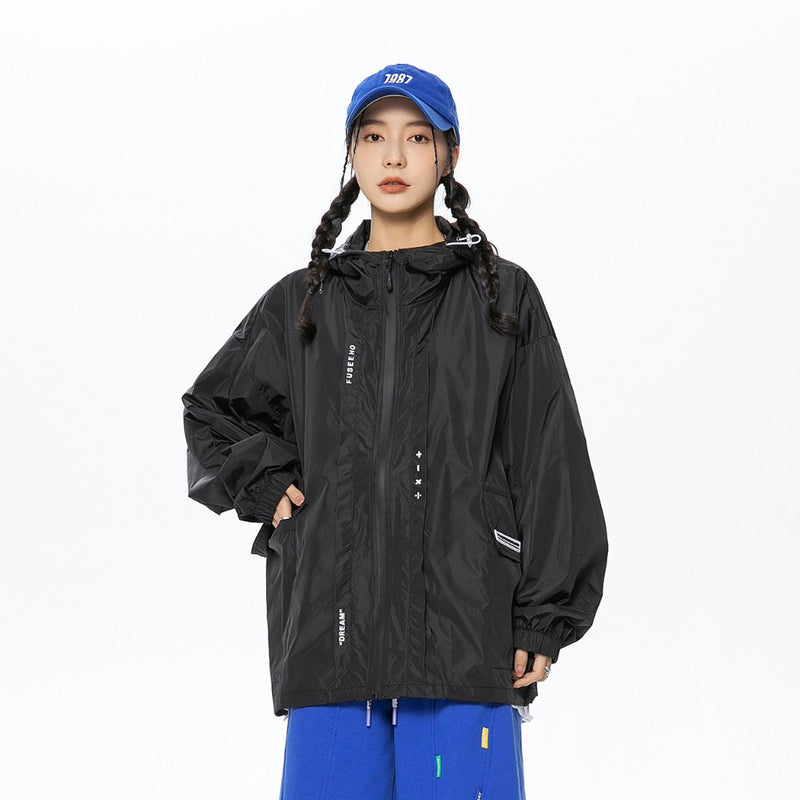Unisex Jacket Hooded Hooded Jacket Jacket Men and Women Shell Jacket