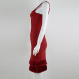 Women Evening Dress Tassel Bandage One-Piece Dress Sexy Lace Hip Spaghetti Straps Dress