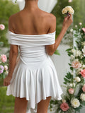 Honeymoon Dresses Summer Off-Shoulder Dress, Sexy One-Neck Tube Top