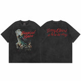 SAINT MICHAEL Vintage T Shirt Direct Spray Washing Water Old Short Sleeve