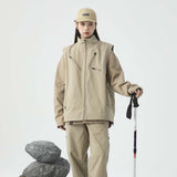 Unisex Hoodie Autumn Multi-Pocket Zipper Vest