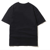 Hip-hop t shirts summerins american trendy kanye foam printing short-sleeved t-shirt casual short tee