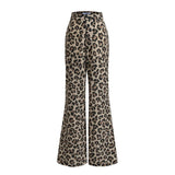 Women Pants Summer Animal Pattern Floral Print Casual Jumpsuit Wide Leg Pants