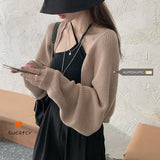 Women Knitwear Spring and Autumn Cardigan Loose-Fitting Short Coat