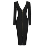 Women Evening Dress Backless Dress Slim-Fit Zipper Long Dress Bandage Gown