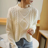Women Knitwear Autumn and Winter Striped Sweater Loose Sweater