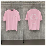 Ch hip-hop t shirts ch short-sleeved classic sanskrit horseshoe cross patch embroider round neck t-shirt