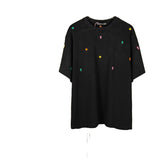 Ch hip-hop t shirts ch short-sleeved inkjet distressed t-shirt round neck loosecasualpure cotton american heavy weighttrendy